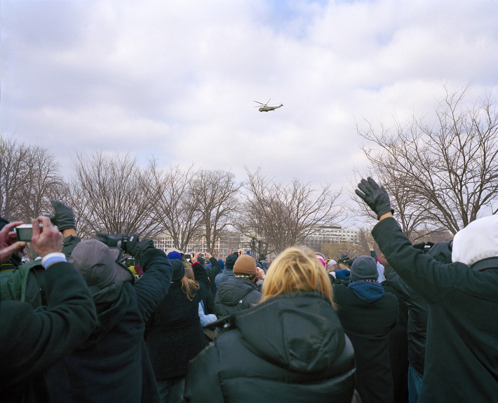 Waving Goodbye to George Bush, Inauguration Day, January 20th, 2009, Washington DC