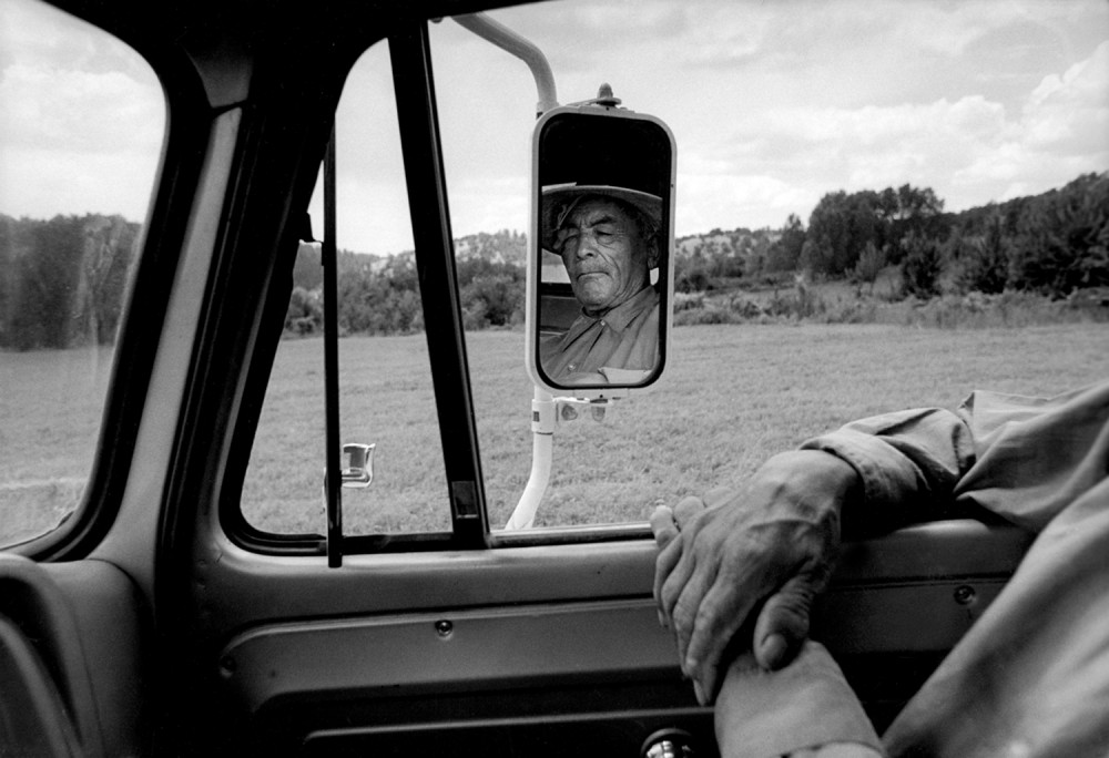 After baling hay, El Valle, New Mexico, 1979