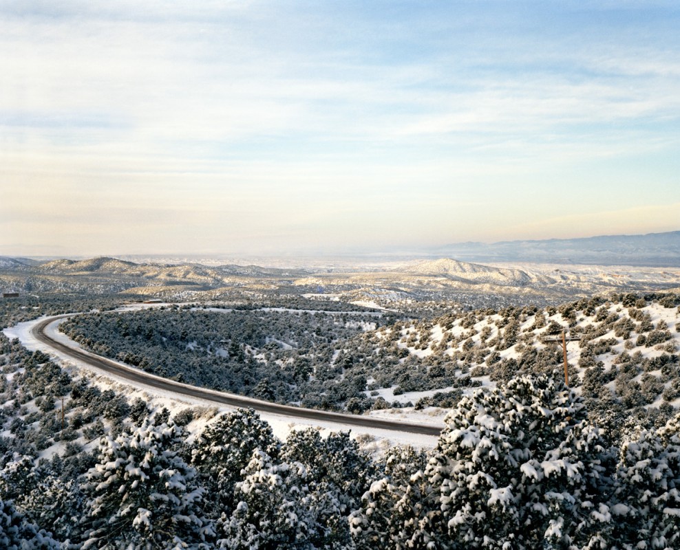 The High Road looking west from Prisoner's Curve, February 1987