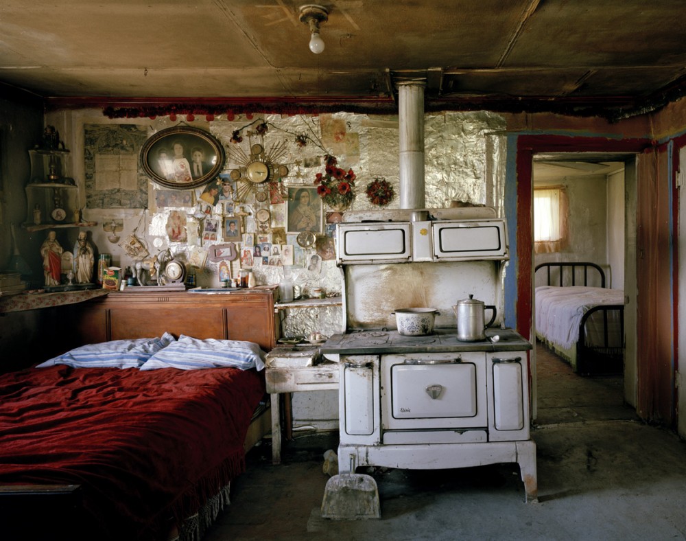 Amadeo Sandoval’s Kitchen and Bedroom, Río Lucío, New Mexico, June 1985