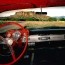 Black Mesa, New Mexico, looking east from Fred Cata's 1957 Chevrolet Belair, July 1987