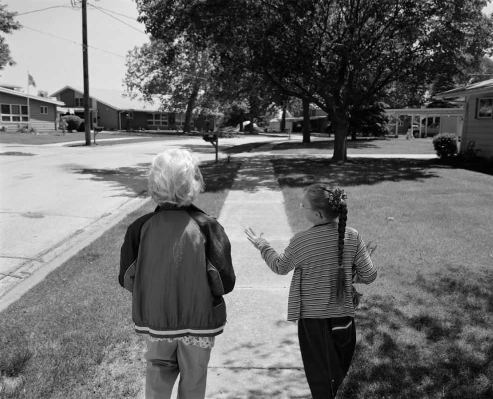 Walking home from school, Hope Meadows, Rantoul, Illinois, 2001